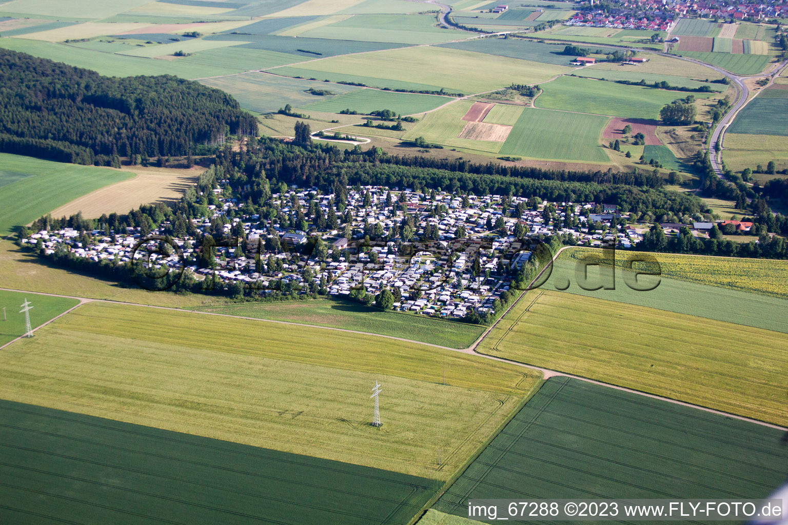 Luftaufnahme von Berghülen im Bundesland Baden-Württemberg, Deutschland