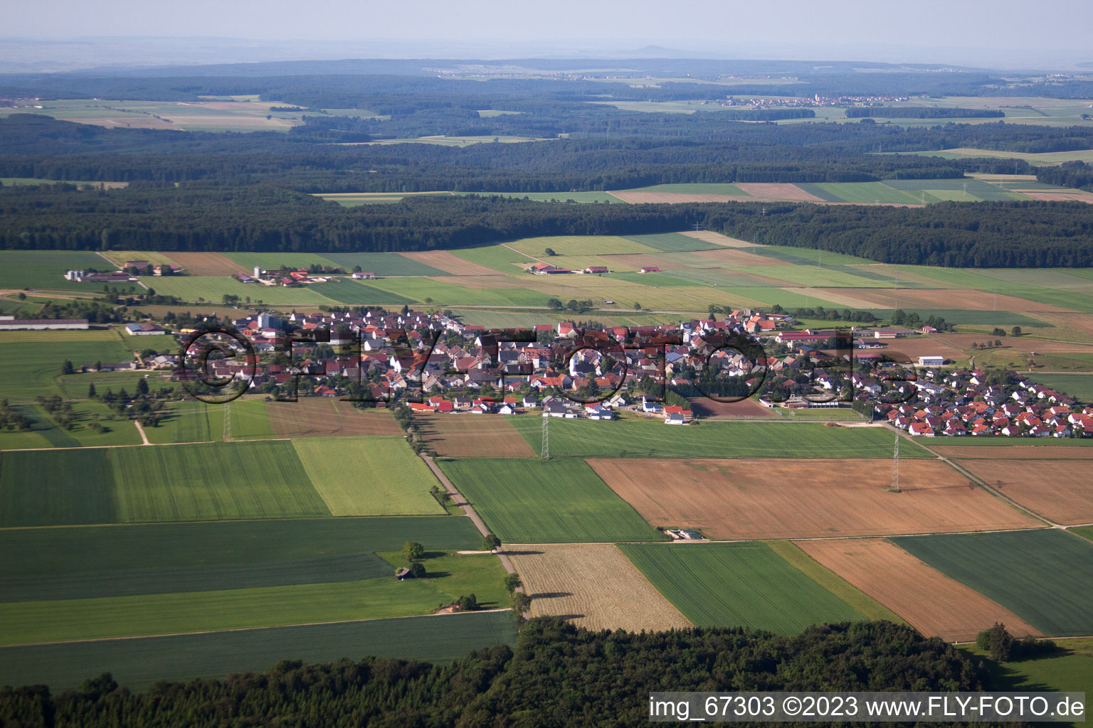 Luftbild von Suppingen im Bundesland Baden-Württemberg, Deutschland