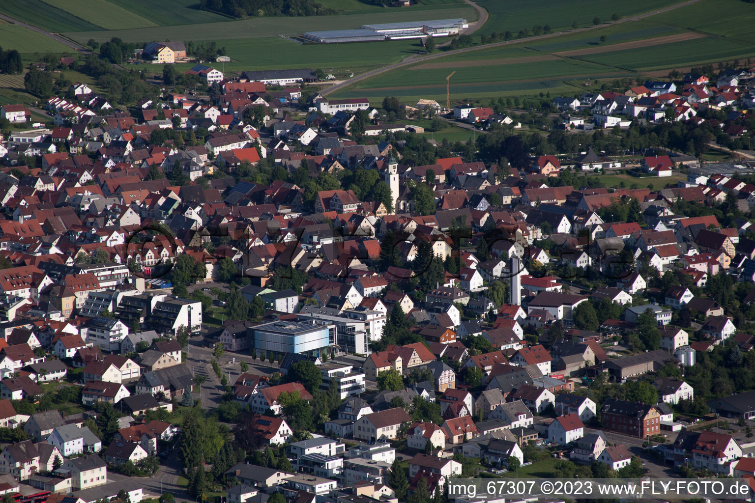 Luftaufnahme von Laichingen im Bundesland Baden-Württemberg, Deutschland