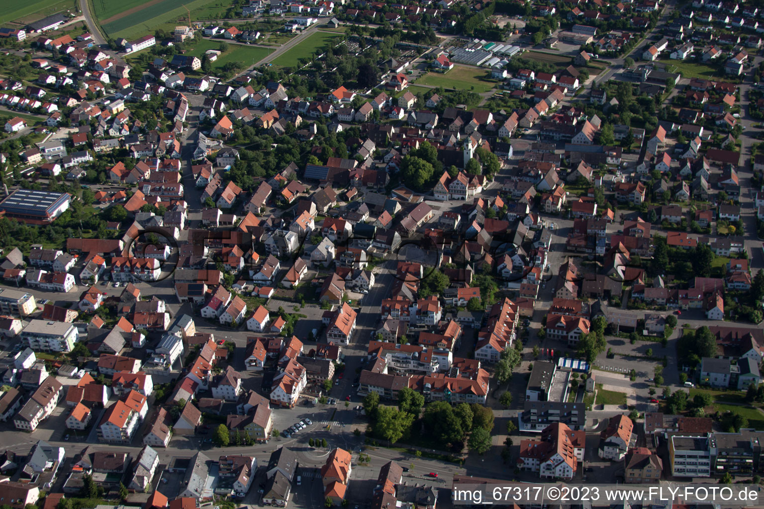 Laichingen im Bundesland Baden-Württemberg, Deutschland aus der Luft betrachtet