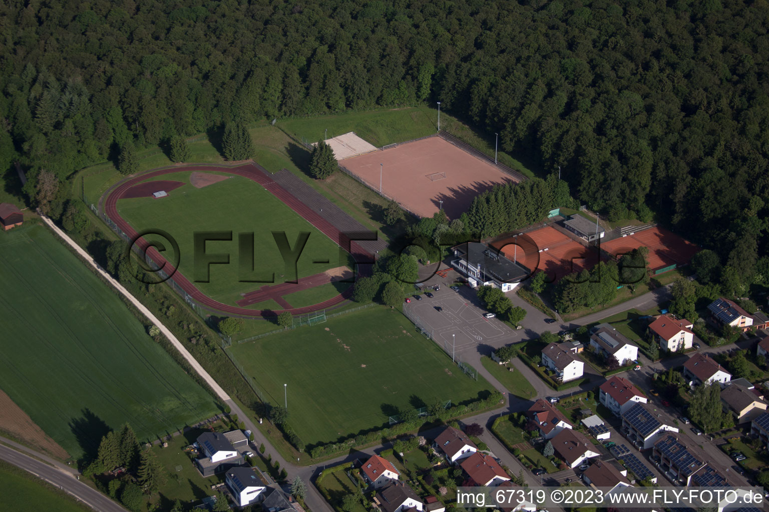 Drohnenbild von Laichingen im Bundesland Baden-Württemberg, Deutschland