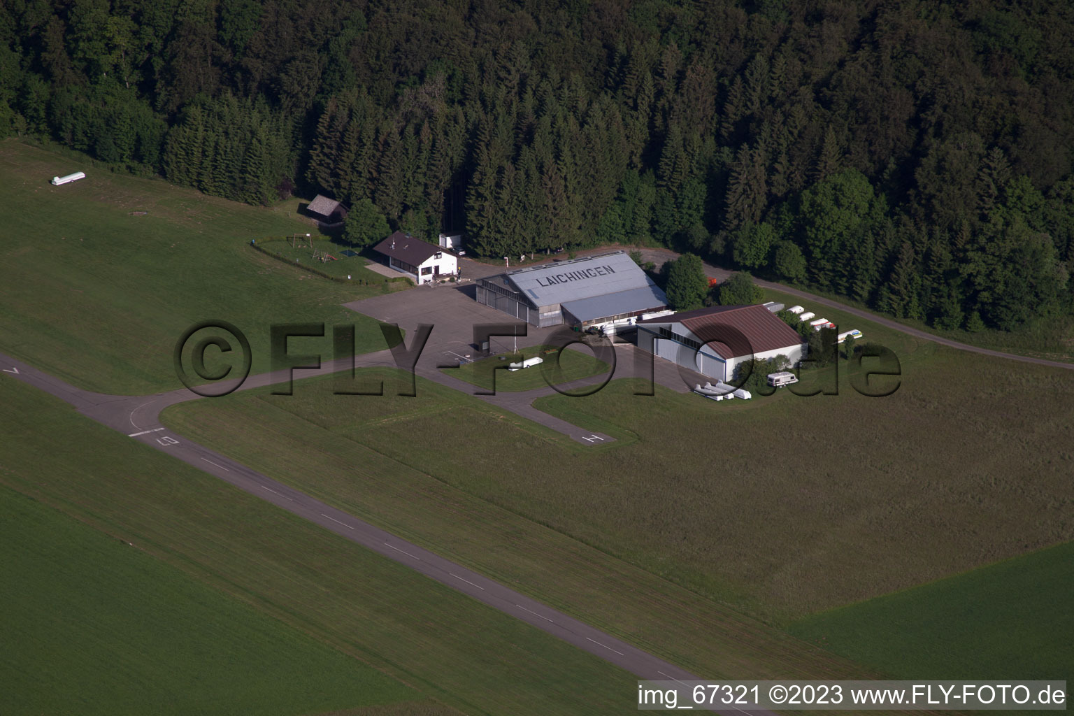 Luftbild von Laichingen, Segelflugplatz im Bundesland Baden-Württemberg, Deutschland