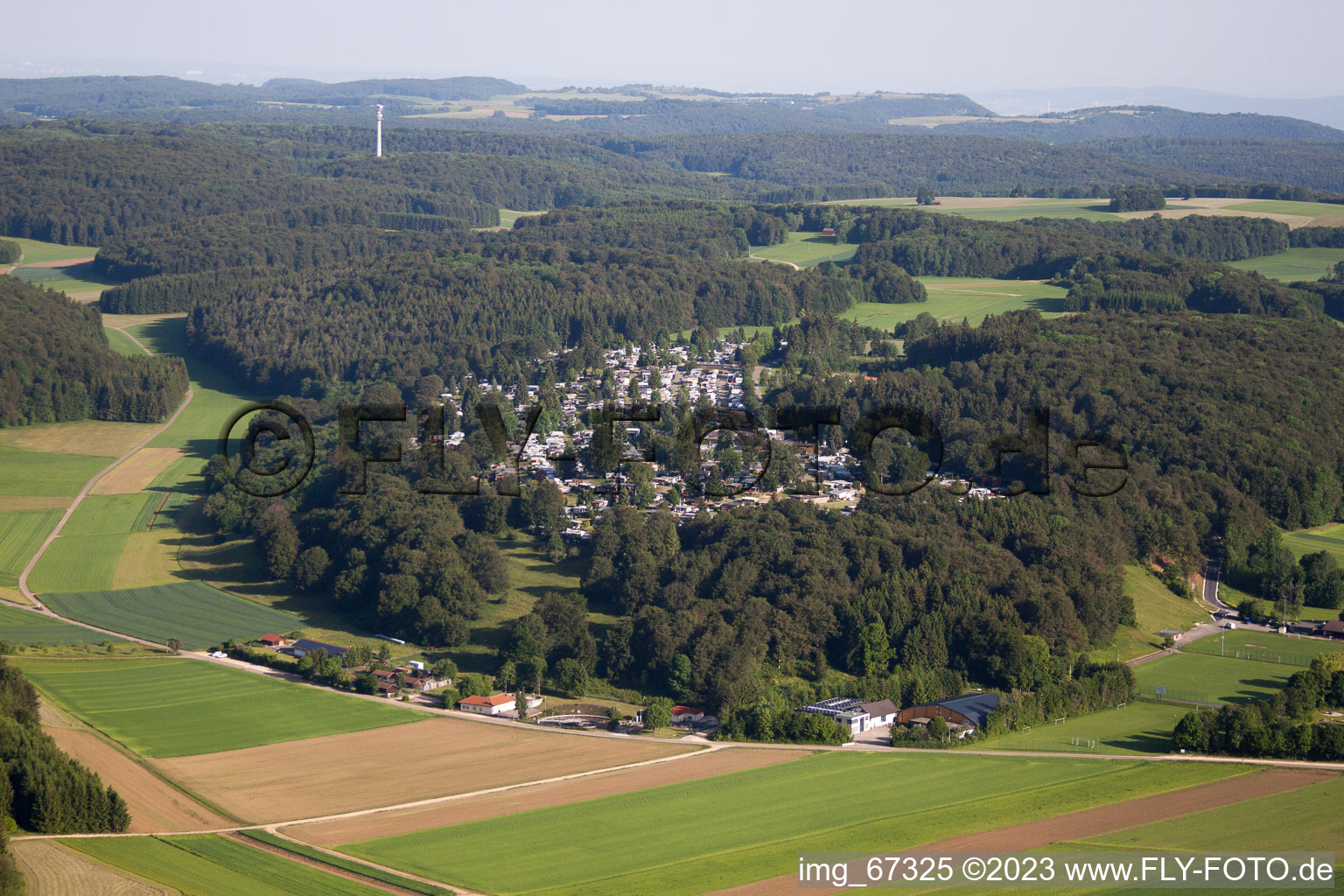 Luftbild von Westerheim, Alb-Camping im Bundesland Baden-Württemberg, Deutschland