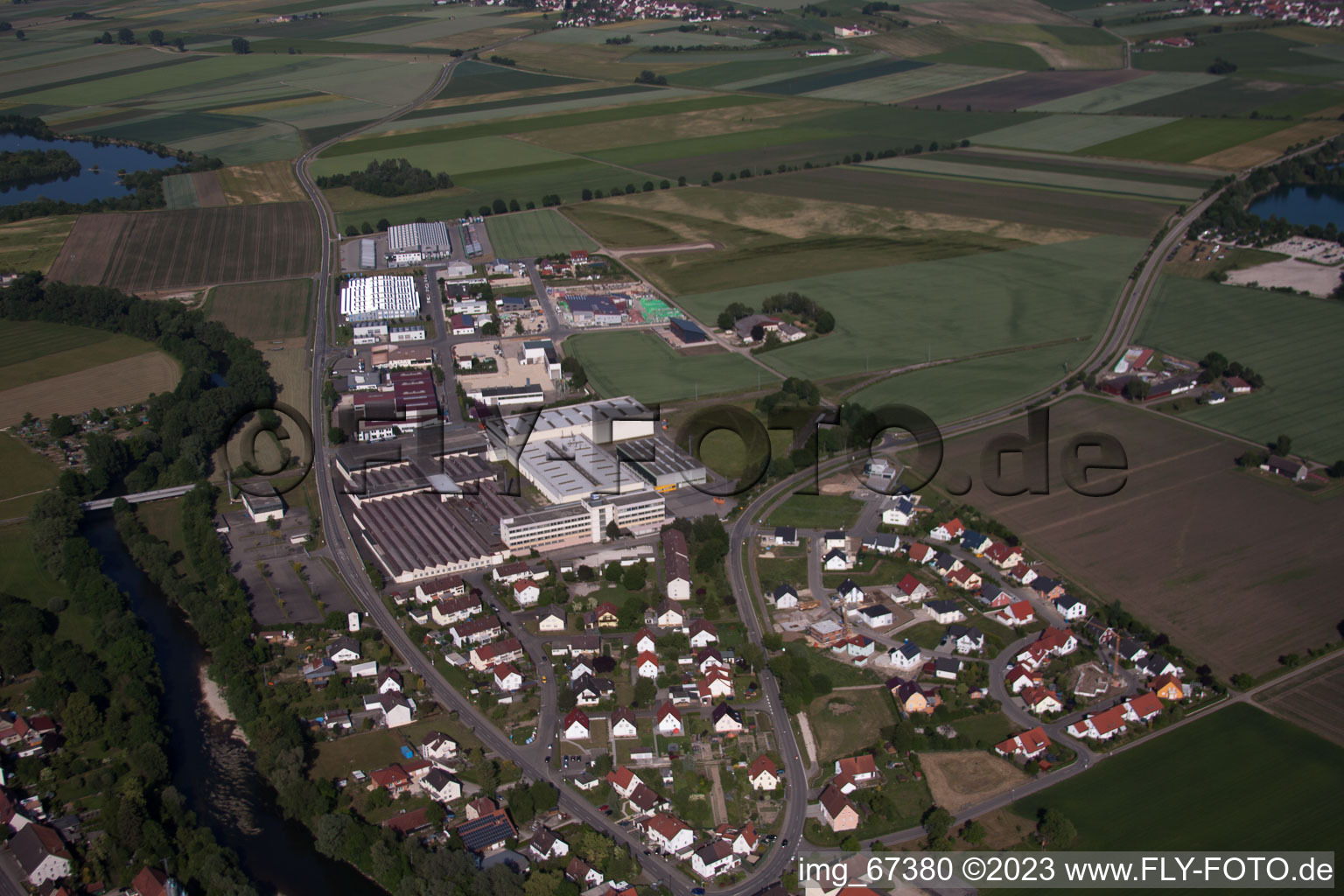 Luftbild von Rottenacker im Bundesland Baden-Württemberg, Deutschland