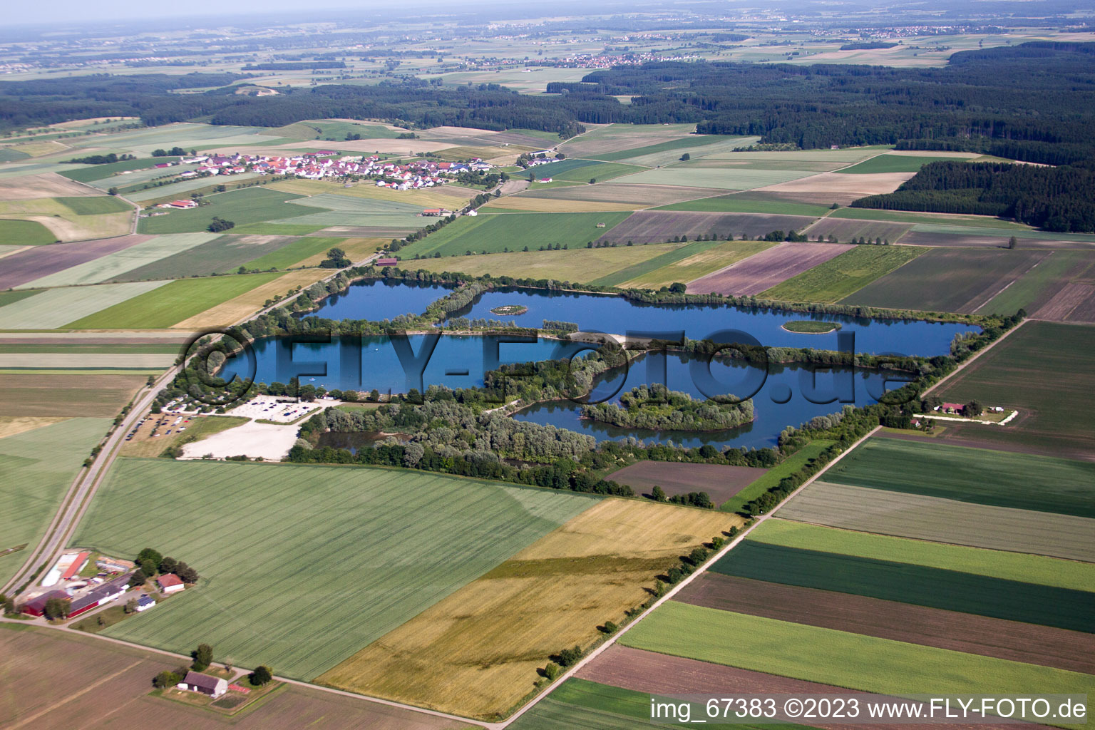Luftaufnahme von Rottenacker im Bundesland Baden-Württemberg, Deutschland