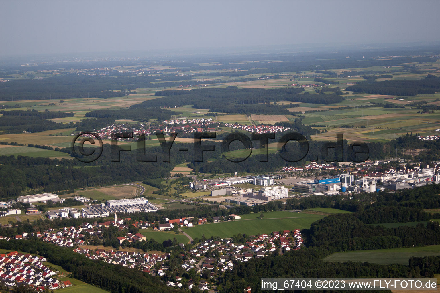 Biberach an der Riss in Biberach an der Riß im Bundesland Baden-Württemberg, Deutschland aus der Luft
