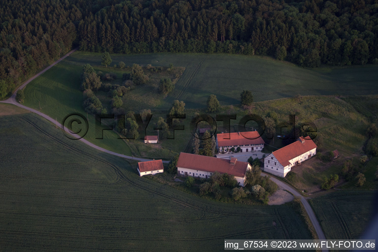 Luftaufnahme von Buchay im Bundesland Baden-Württemberg, Deutschland