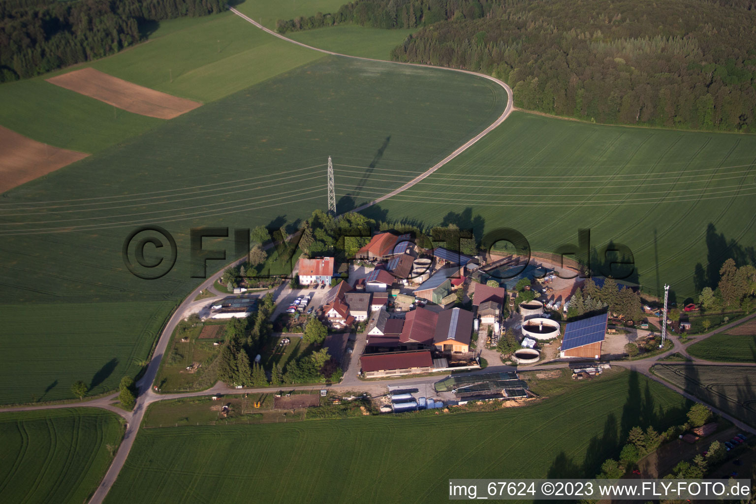 Luftbild von Buttenhausen im Bundesland Baden-Württemberg, Deutschland