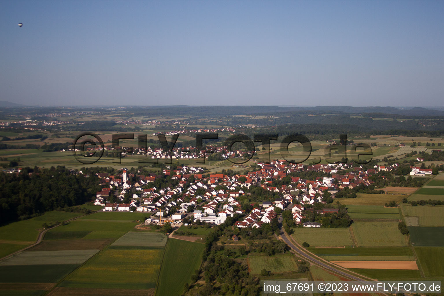 Jettenburg im Bundesland Baden-Württemberg, Deutschland aus der Luft