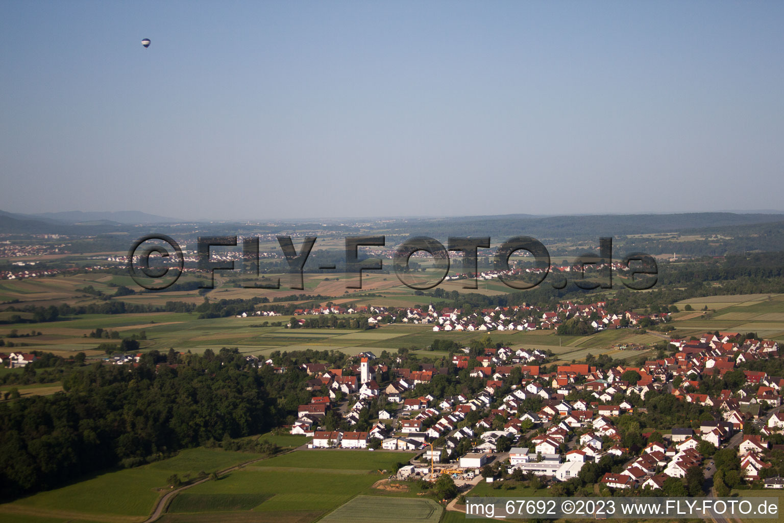 Jettenburg im Bundesland Baden-Württemberg, Deutschland von oben gesehen