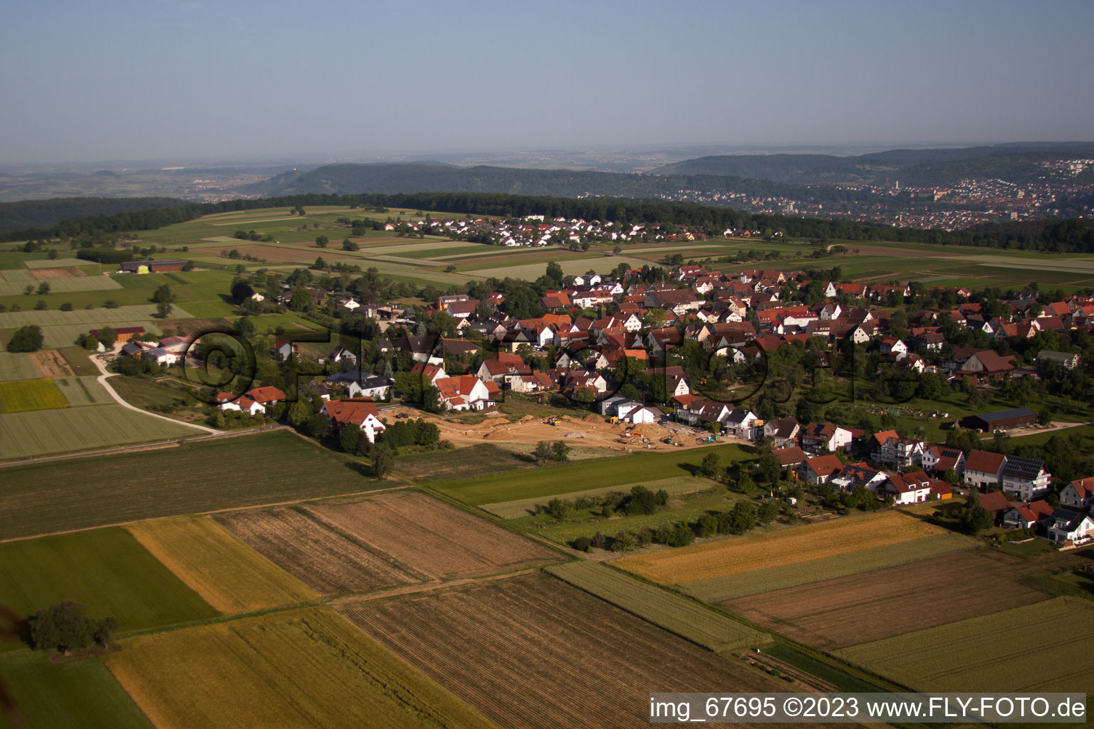 Luftaufnahme von Mähringen im Bundesland Baden-Württemberg, Deutschland