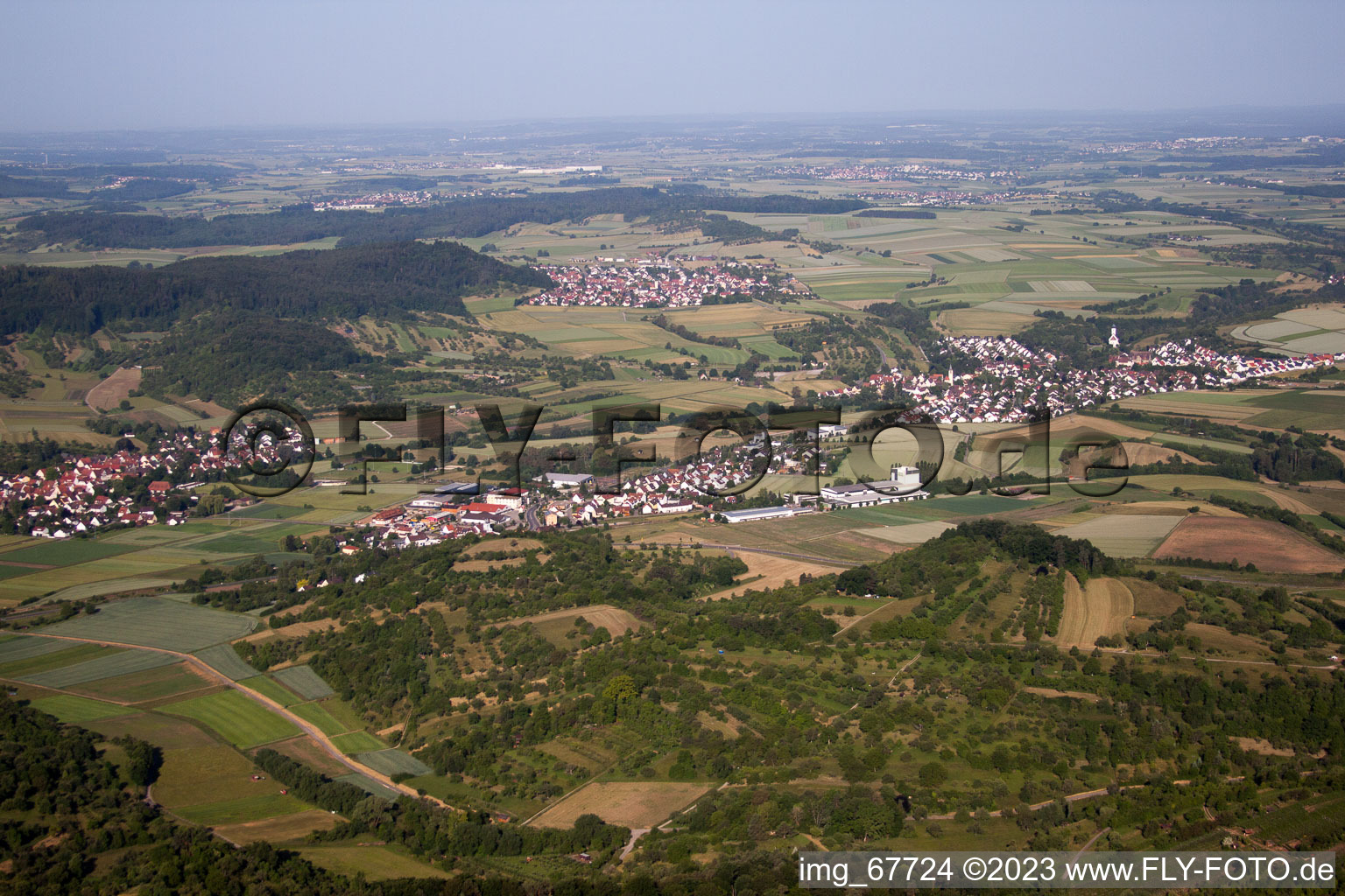 Hirschau im Bundesland Baden-Württemberg, Deutschland aus der Vogelperspektive