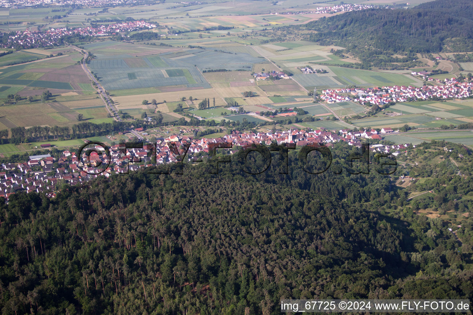 Luftaufnahme von Unterjesingen im Bundesland Baden-Württemberg, Deutschland