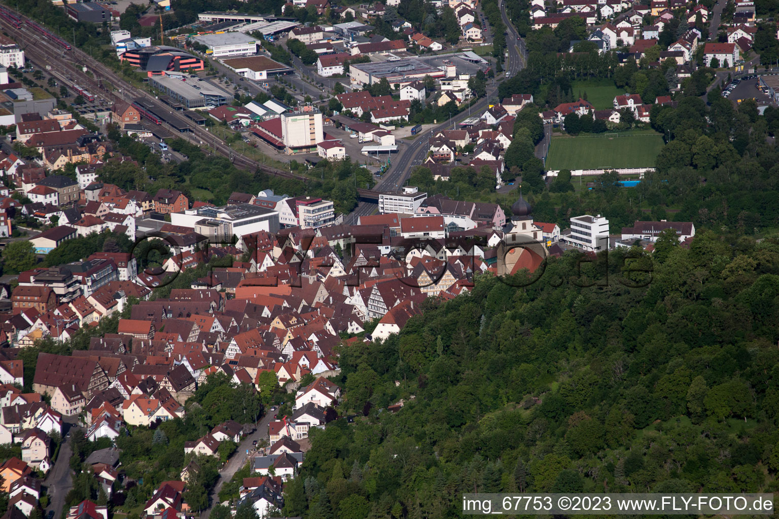 Luftbild von Wengertweg in Herrenberg im Bundesland Baden-Württemberg, Deutschland
