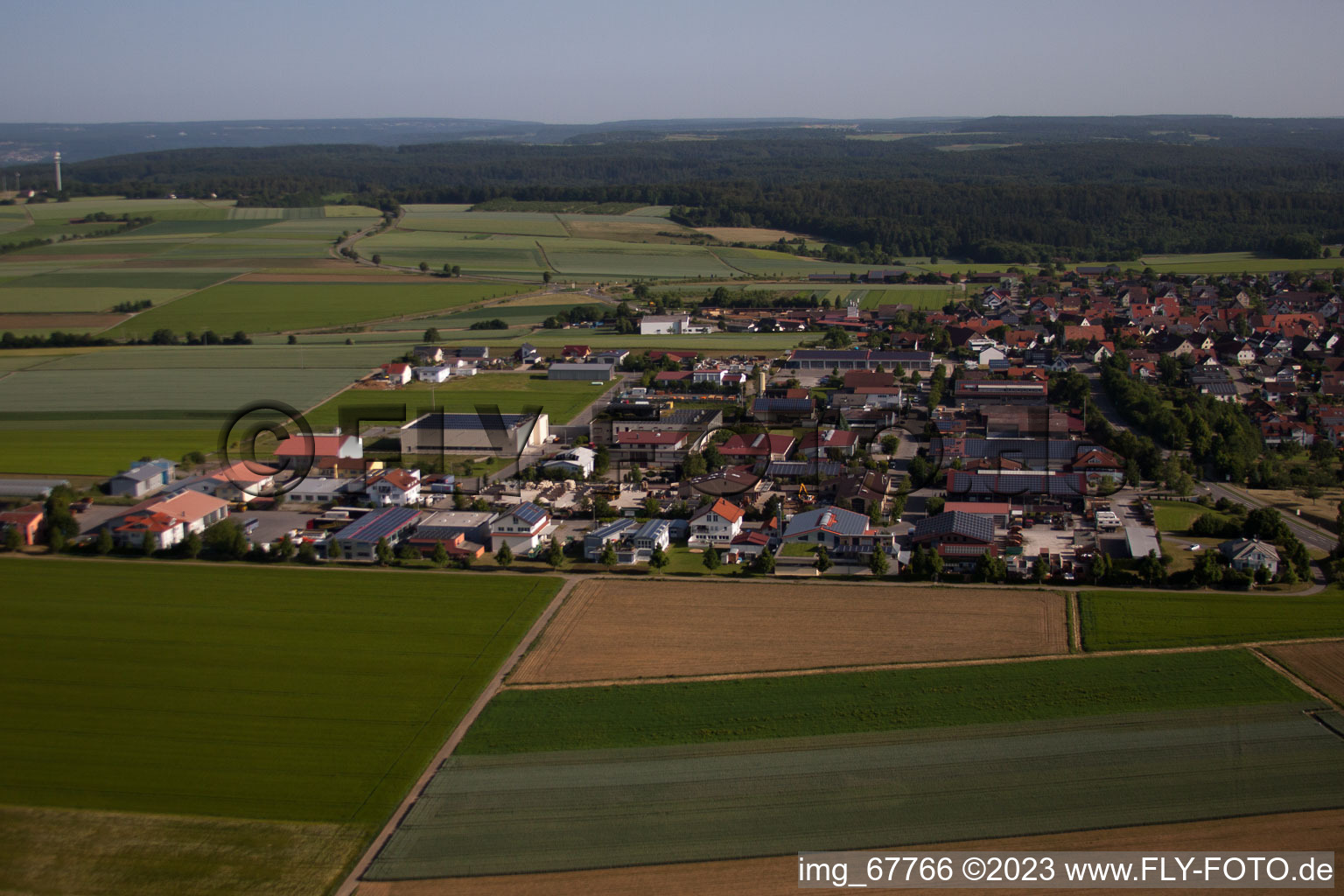 Luftaufnahme von Deckenpfronn im Bundesland Baden-Württemberg, Deutschland