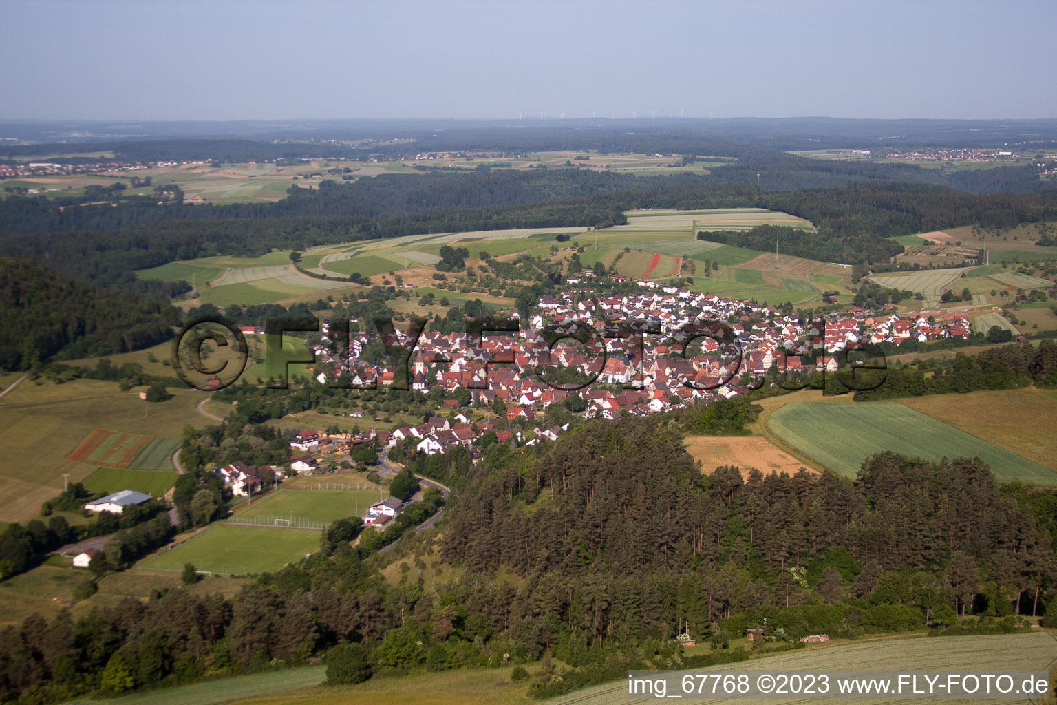 Luftbild von Gültlingen im Bundesland Baden-Württemberg, Deutschland