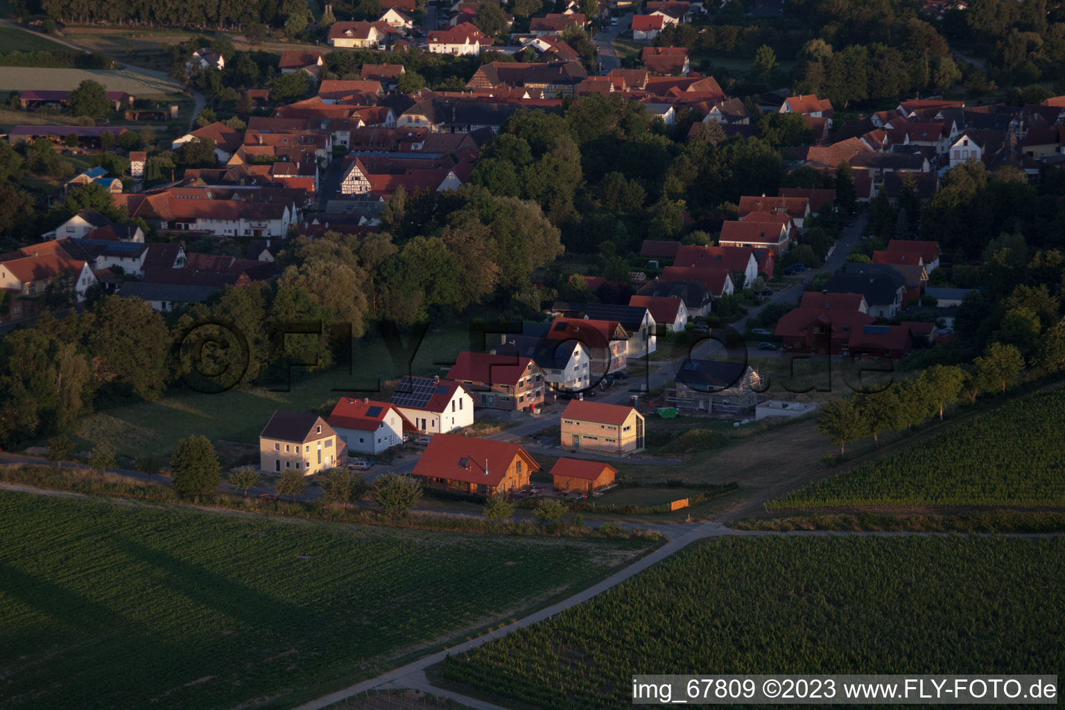 Dierbach im Bundesland Rheinland-Pfalz, Deutschland von der Drohne aus gesehen