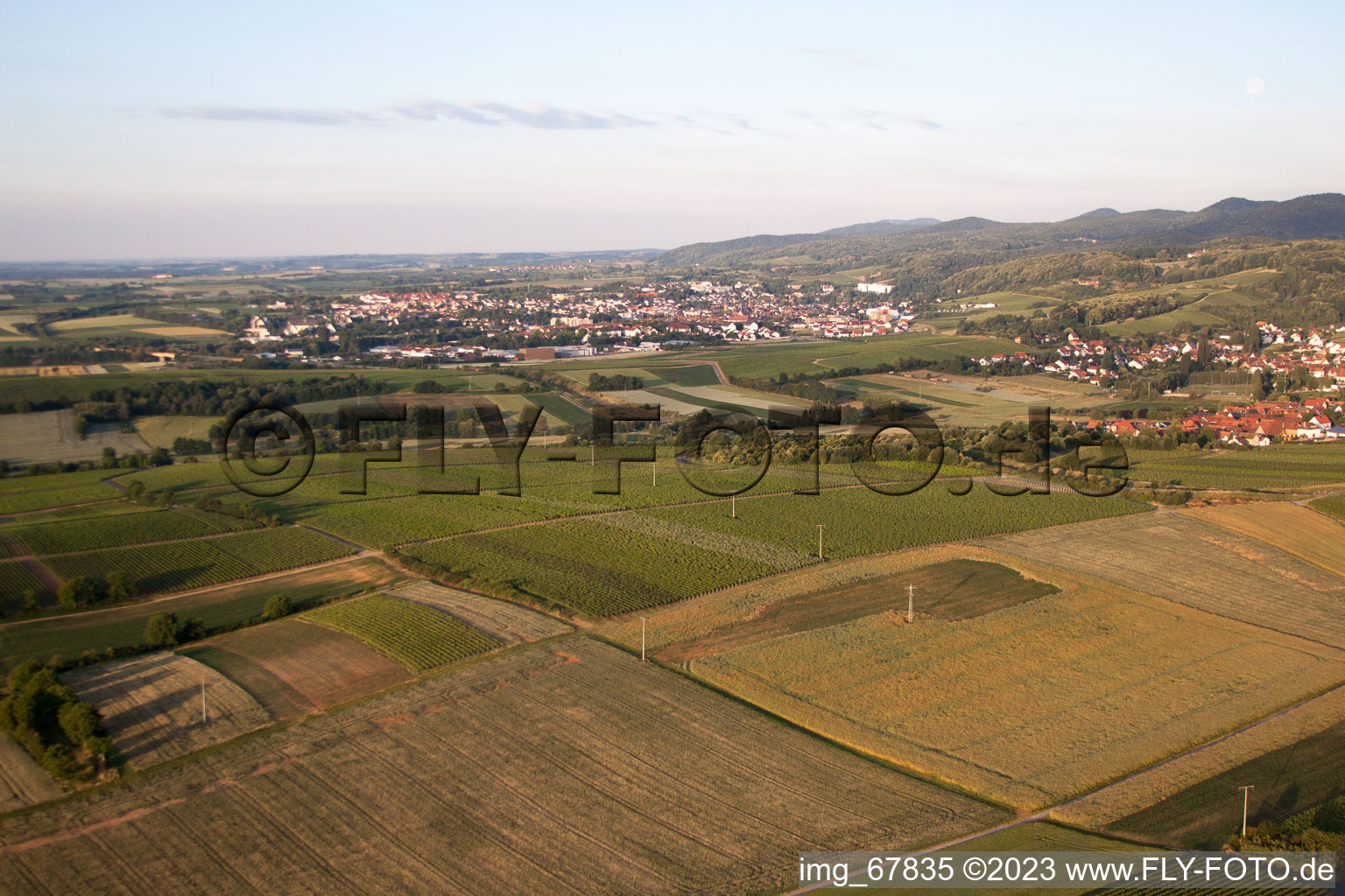 Schrägluftbild von Bad Bergzabern im Bundesland Rheinland-Pfalz, Deutschland