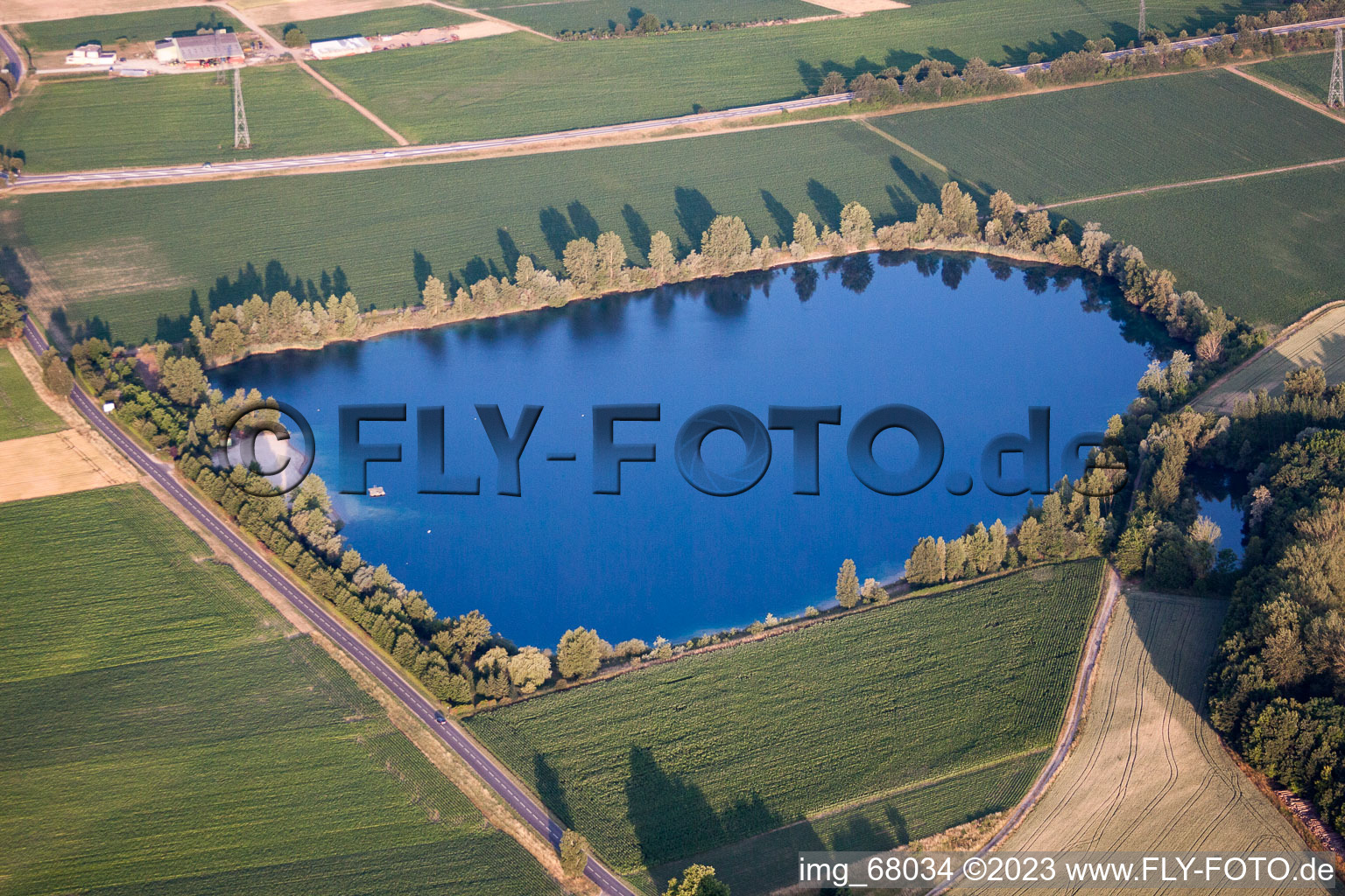 Offendorf im Bundesland Bas-Rhin, Frankreich von einer Drohne aus