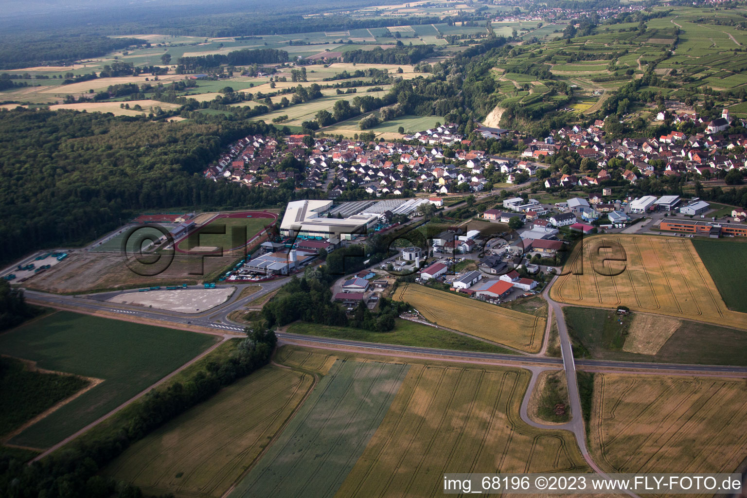 Luftbild von Gottenheim im Bundesland Baden-Württemberg, Deutschland