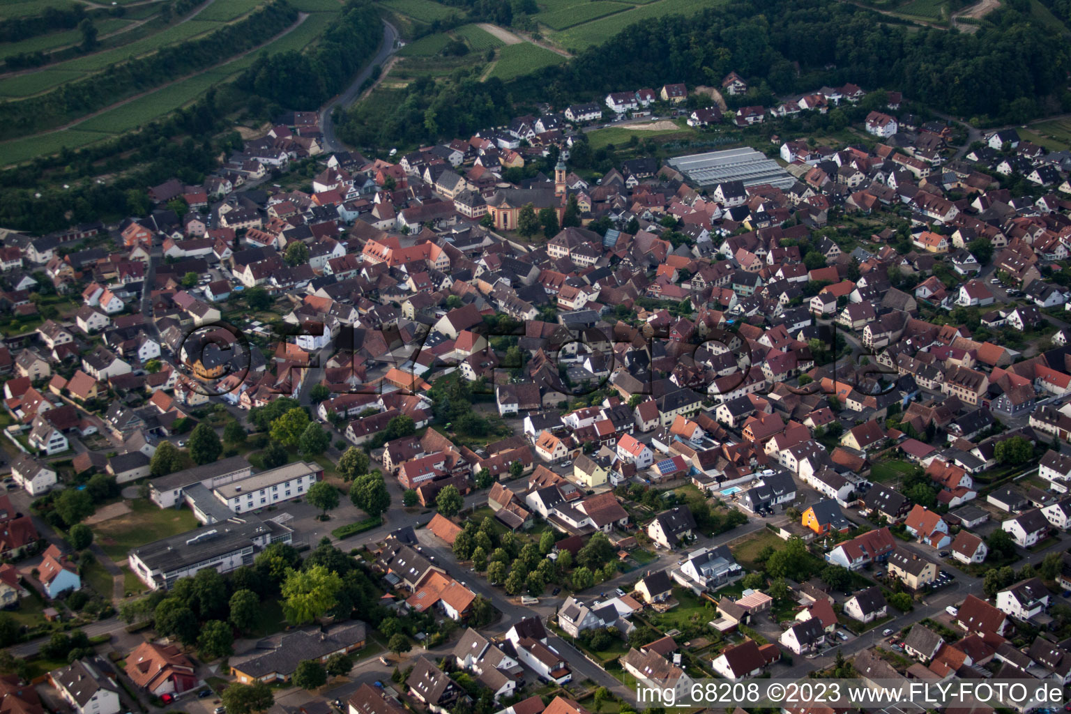 Luftaufnahme von Merdingen im Bundesland Baden-Württemberg, Deutschland