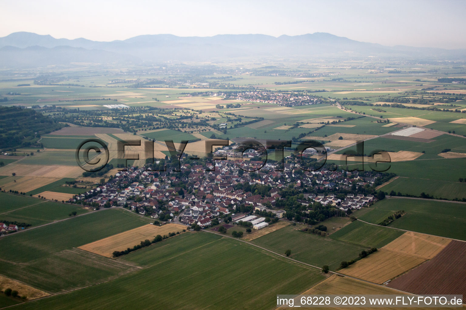 Luftaufnahme von Niederrimsingen im Bundesland Baden-Württemberg, Deutschland