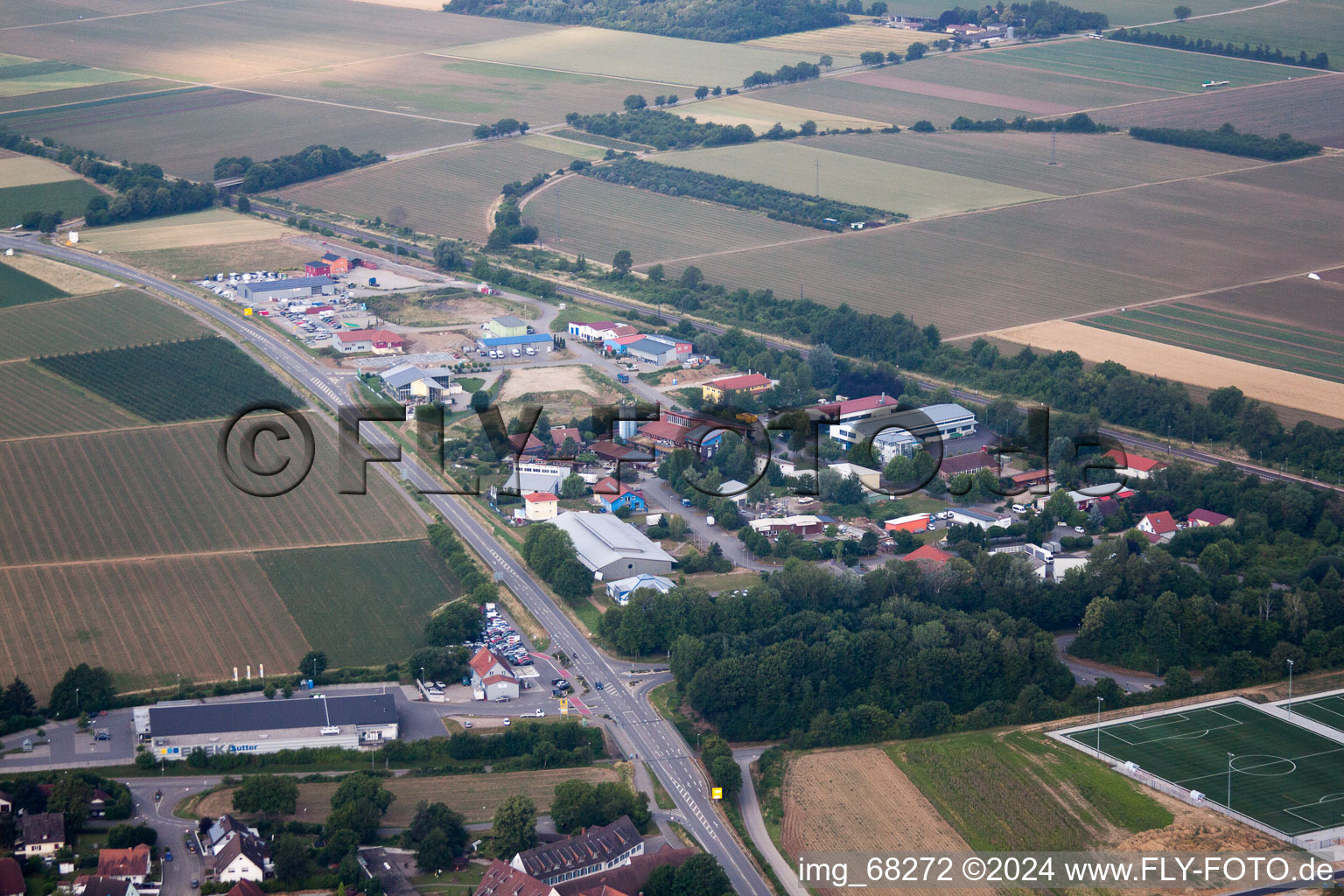 Industrie- und Gewerbegebiet S in Buggingen im Bundesland Baden-Württemberg, Deutschland