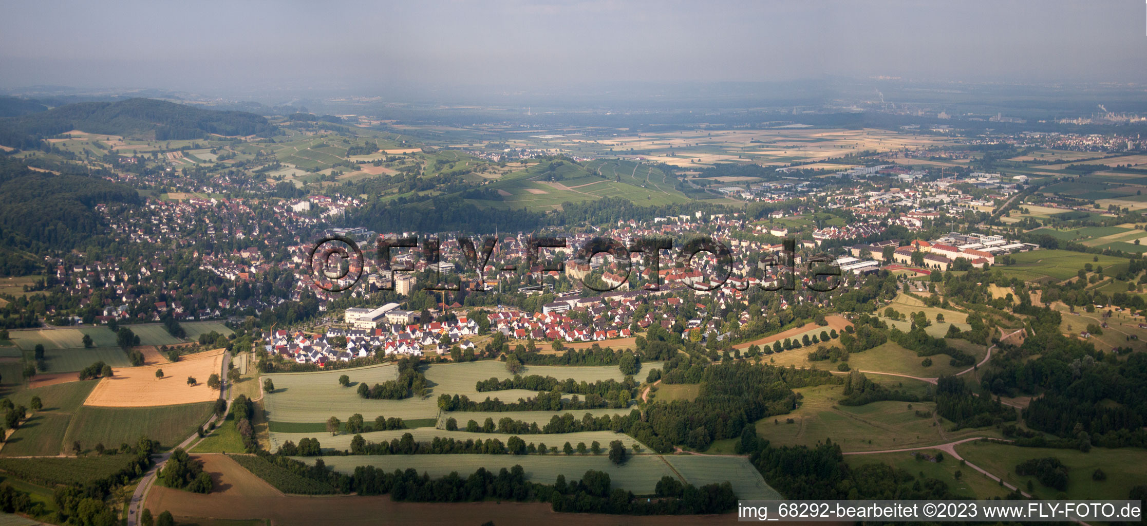 Luftbild von Müllheim von Norden im Bundesland Baden-Württemberg, Deutschland