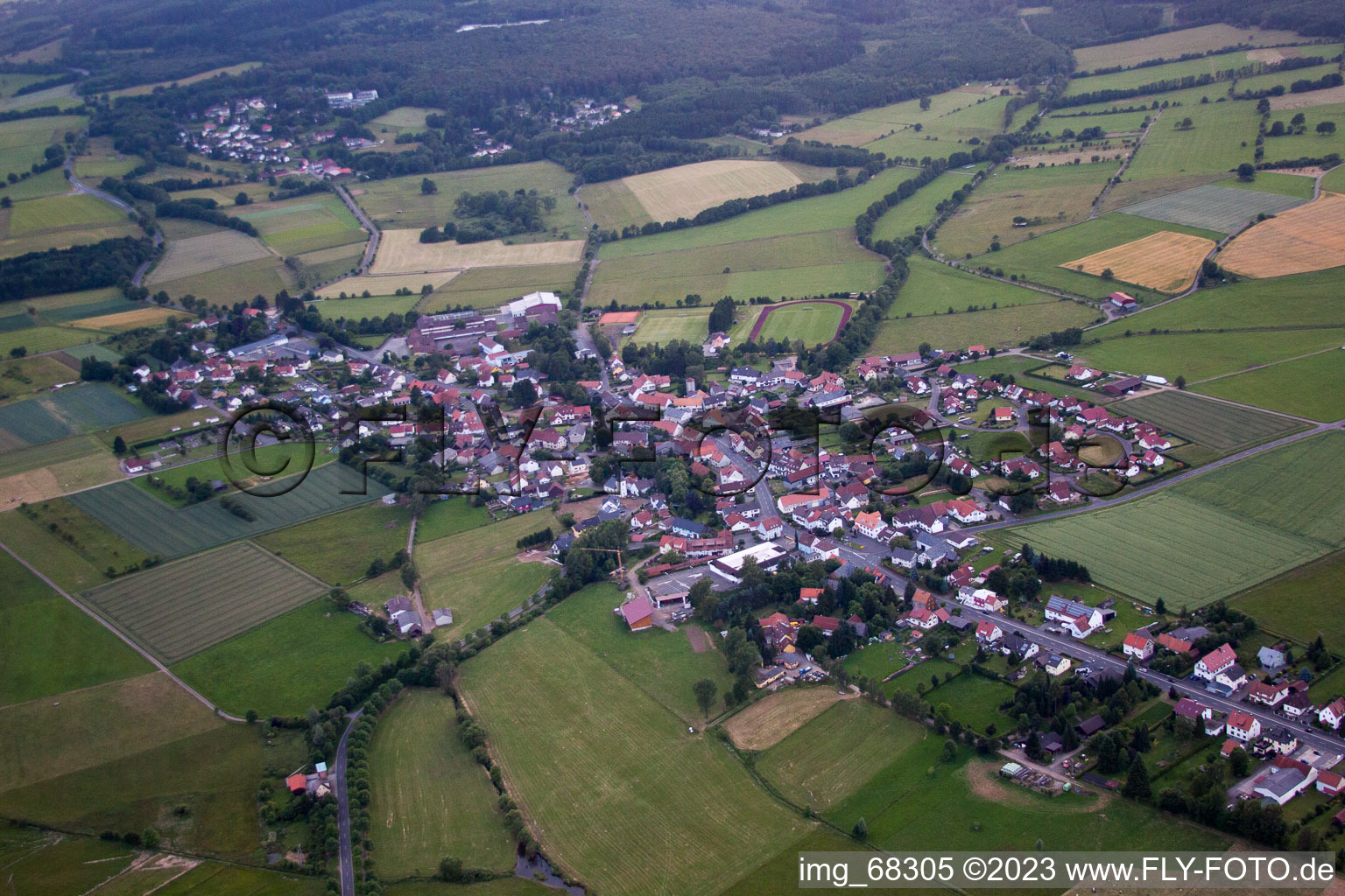 Luftbild von Crainfeld im Bundesland Hessen, Deutschland