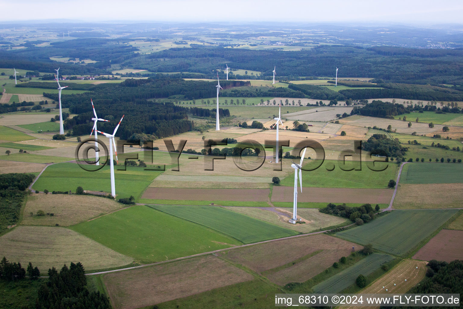 Luftaufnahme von Hartmannshain im Bundesland Hessen, Deutschland
