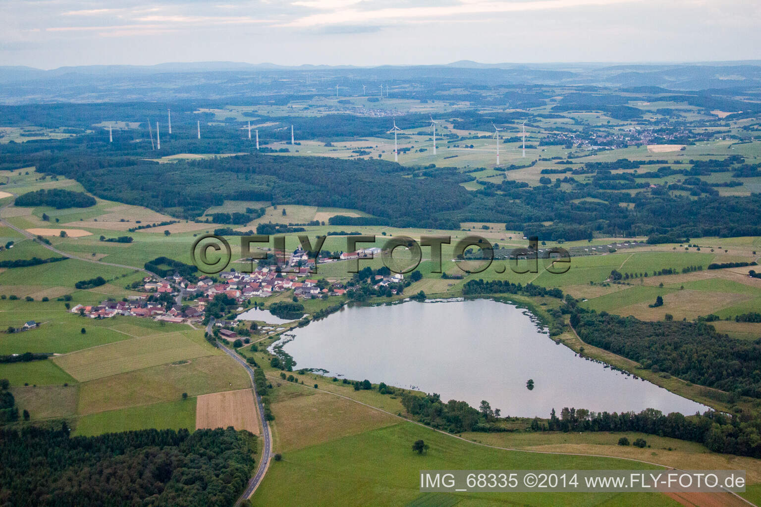 Ober-Mooser See in Freiensteinau im Bundesland Hessen, Deutschland