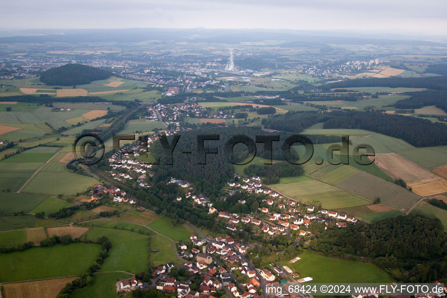 Fulda von Osten im Bundesland Hessen, Deutschland