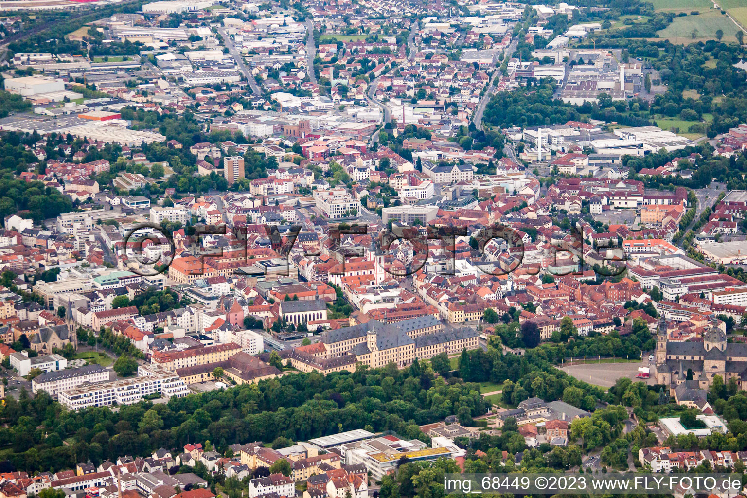 Luftbild von Fulda im Bundesland Hessen, Deutschland