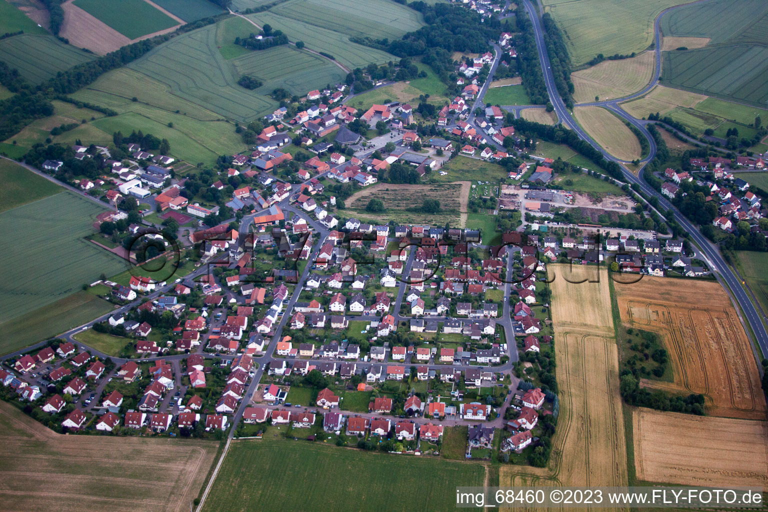 Luftbild von Fulda Maberzell im Bundesland Hessen, Deutschland