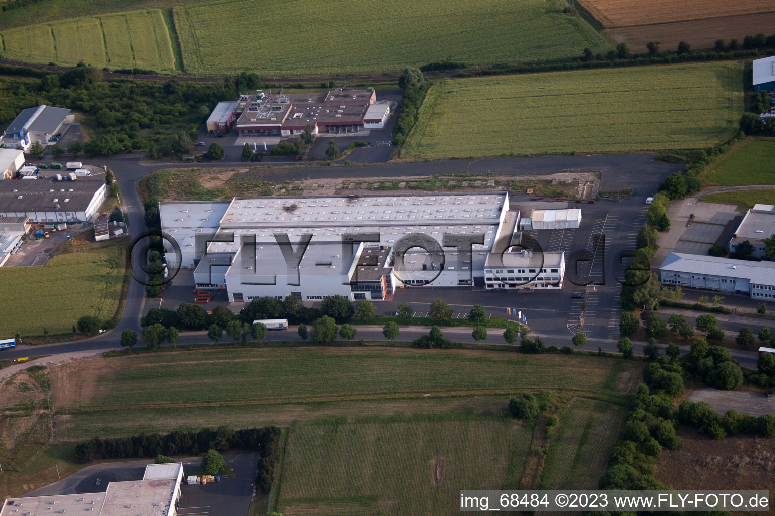 Drohnenbild von Fulda Besges, Industriegebiet im Bundesland Hessen, Deutschland
