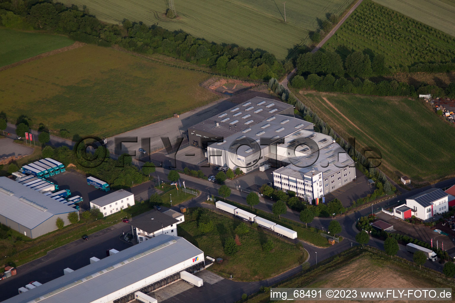 Luftbild von Fulda Besges, Industriegebiet im Bundesland Hessen, Deutschland