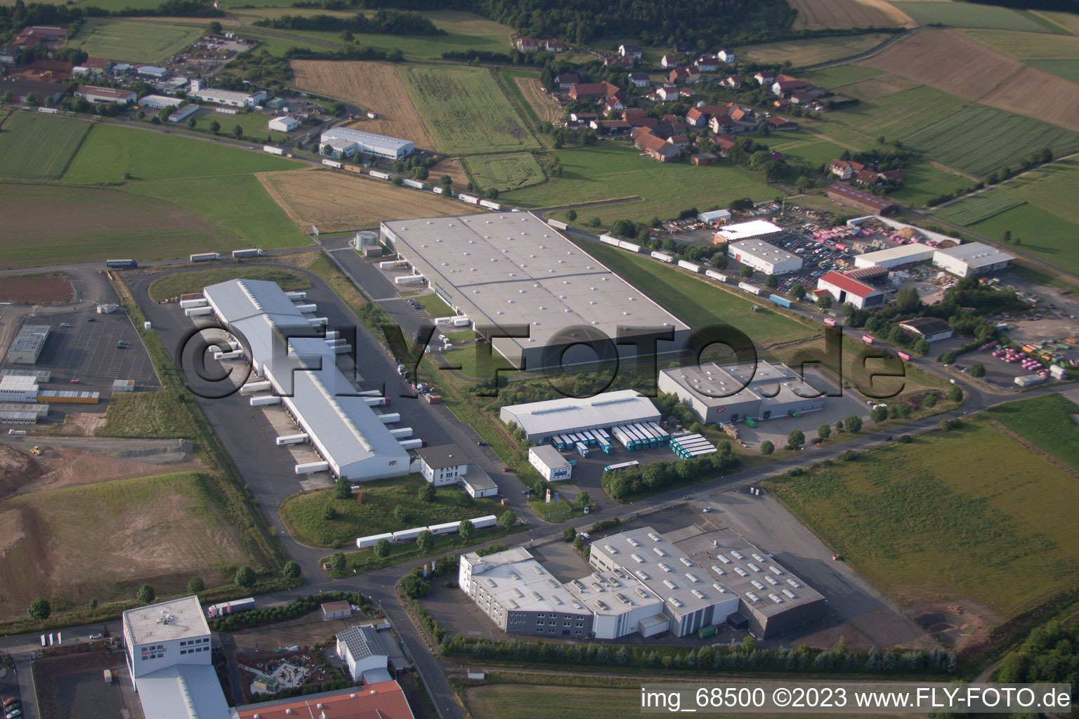 Fulda Besges, Industriegebiet im Bundesland Hessen, Deutschland aus der Luft