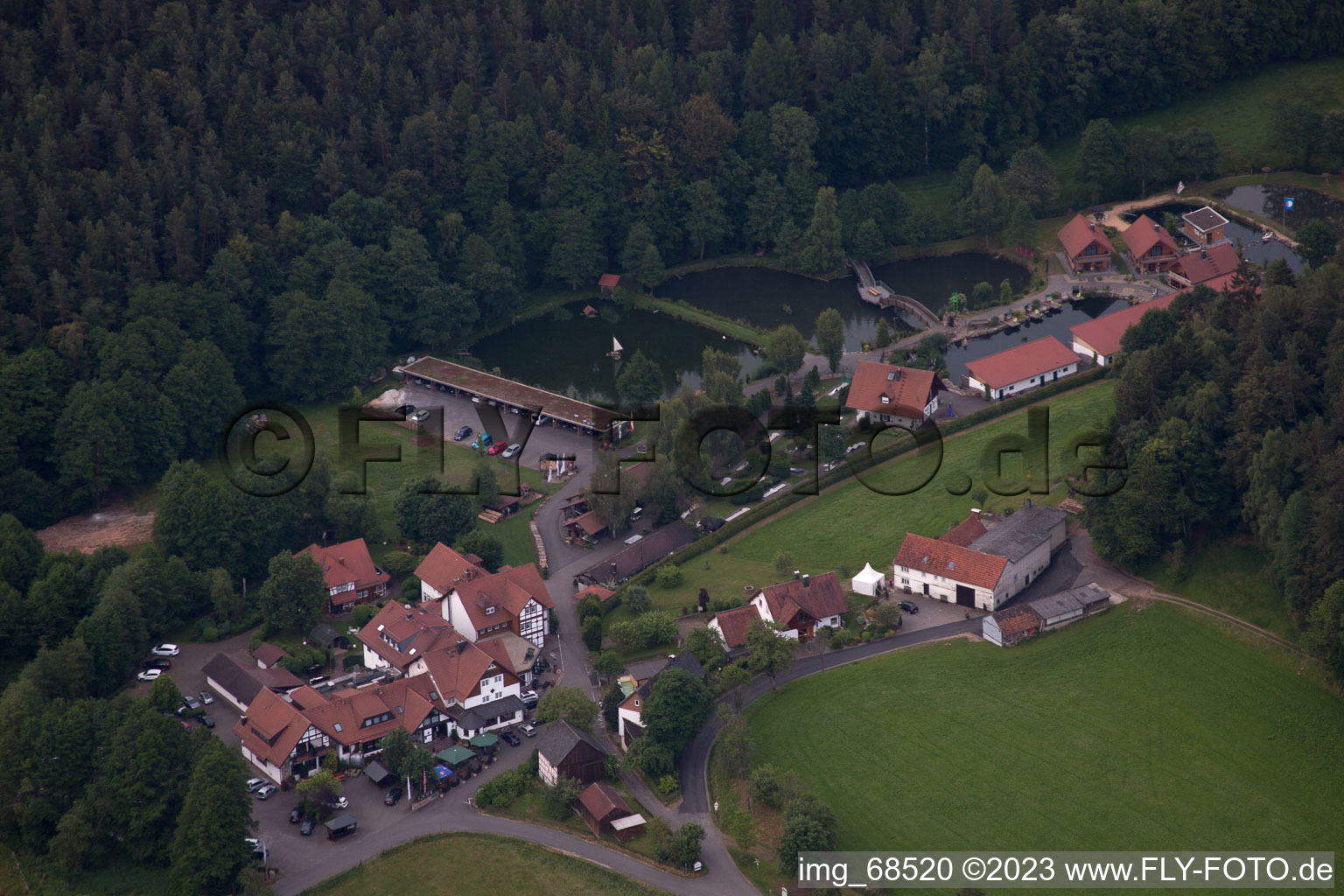 Luftbild von Kleinlüder im Bundesland Hessen, Deutschland