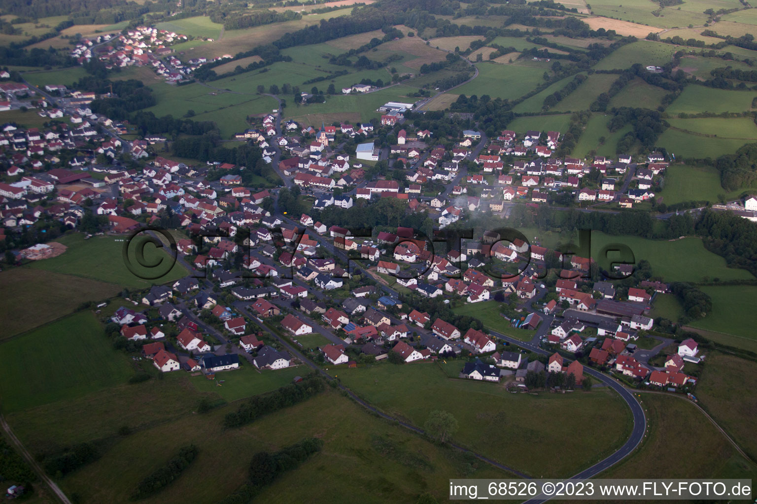 Luftbild von Hosenfeld im Bundesland Hessen, Deutschland