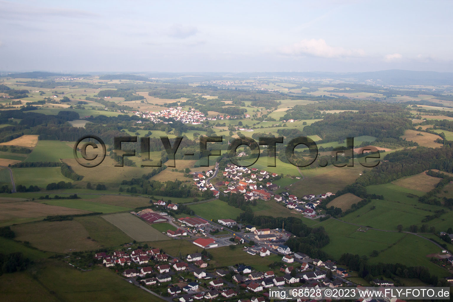 Schrägluftbild von Hosenfeld im Bundesland Hessen, Deutschland