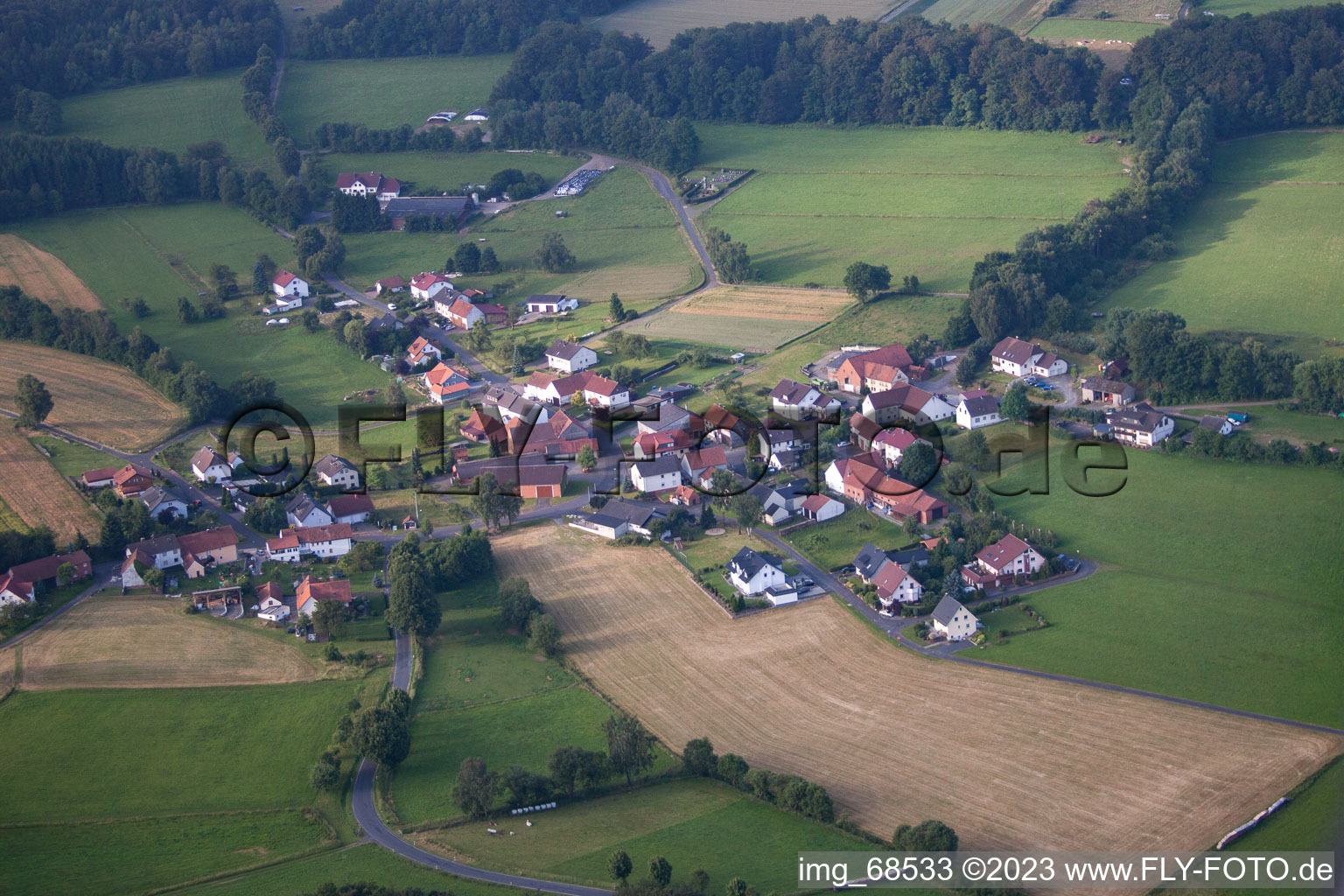 Luftbild von Pfaffenrod im Bundesland Hessen, Deutschland