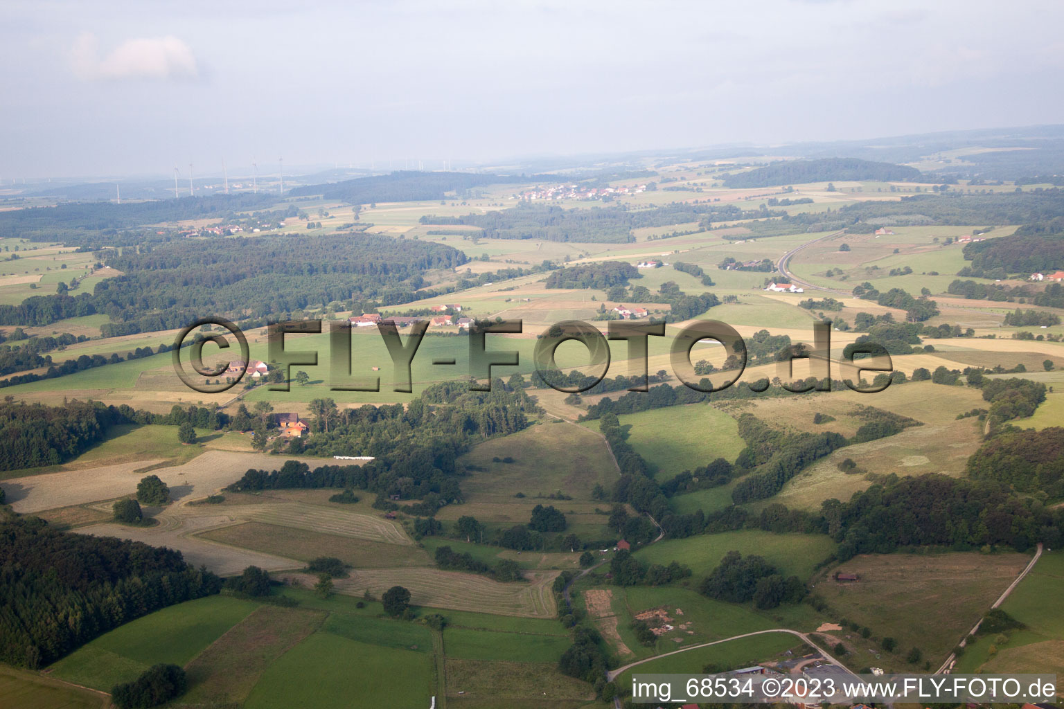 Luftaufnahme von Pfaffenrod im Bundesland Hessen, Deutschland