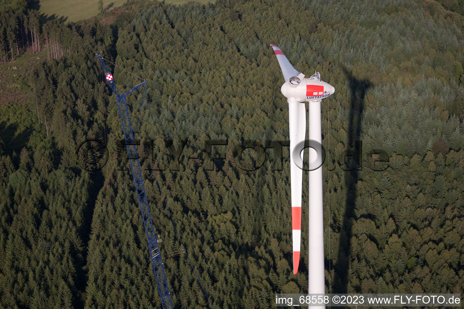 Reichlos, neuer Windpark im Bundesland Hessen, Deutschland