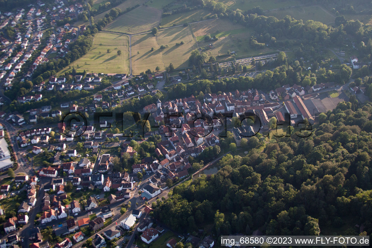 Luftbild von Wächtersbach im Bundesland Hessen, Deutschland