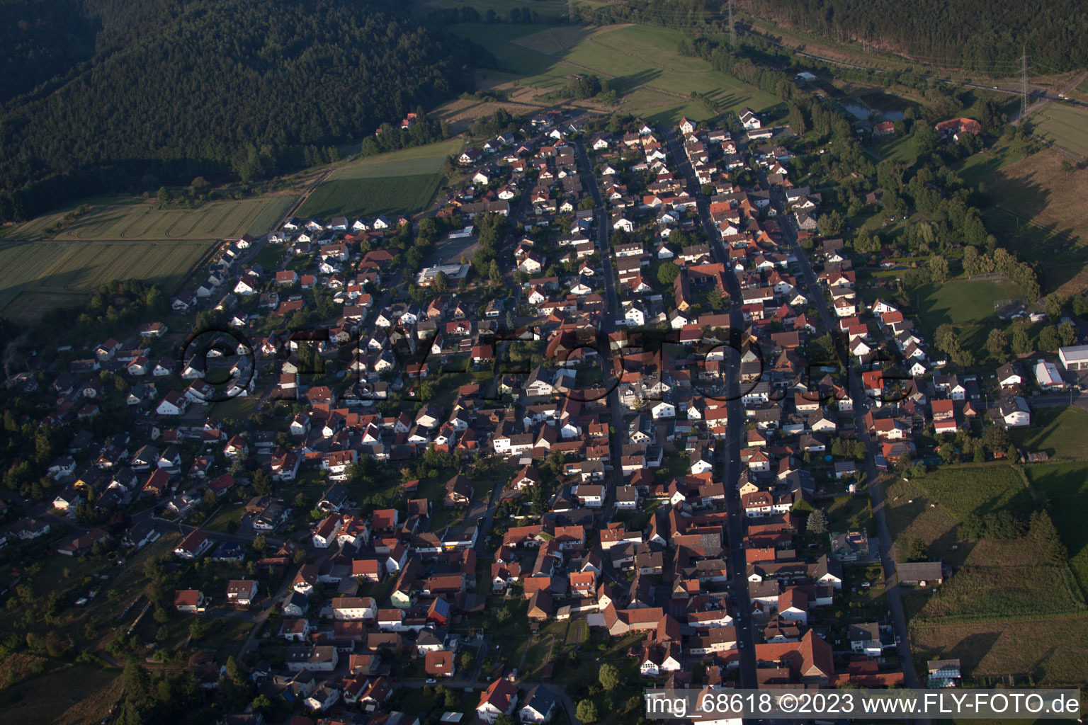 Luftaufnahme von Gründau im Bundesland Hessen, Deutschland