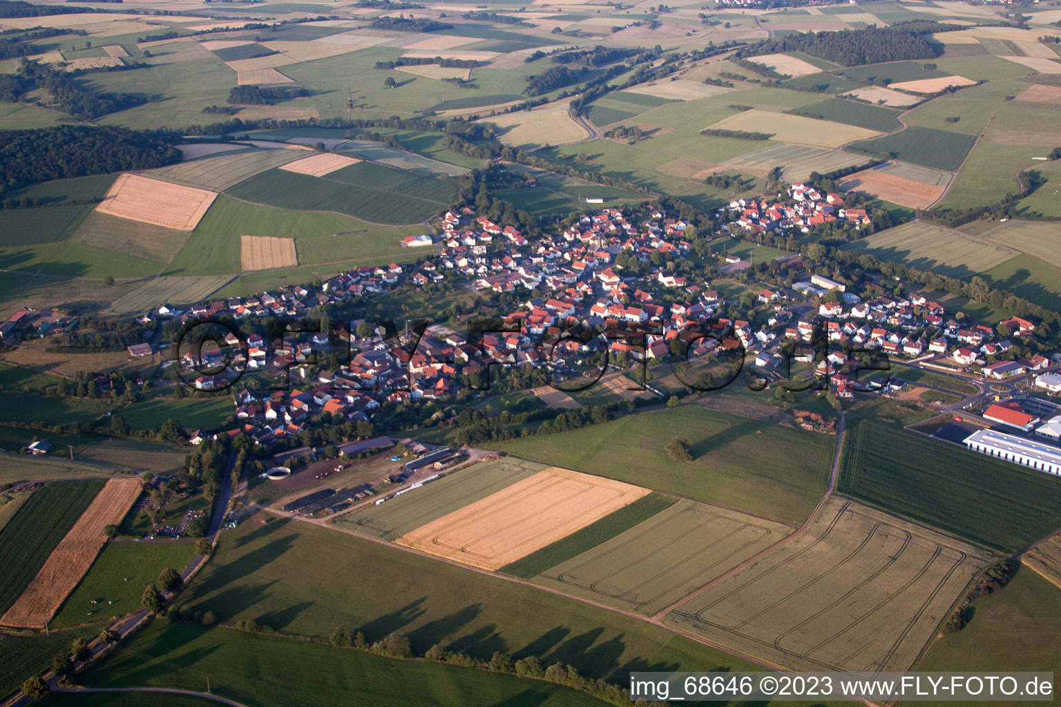 Luftaufnahme von Kefenrod im Bundesland Hessen, Deutschland