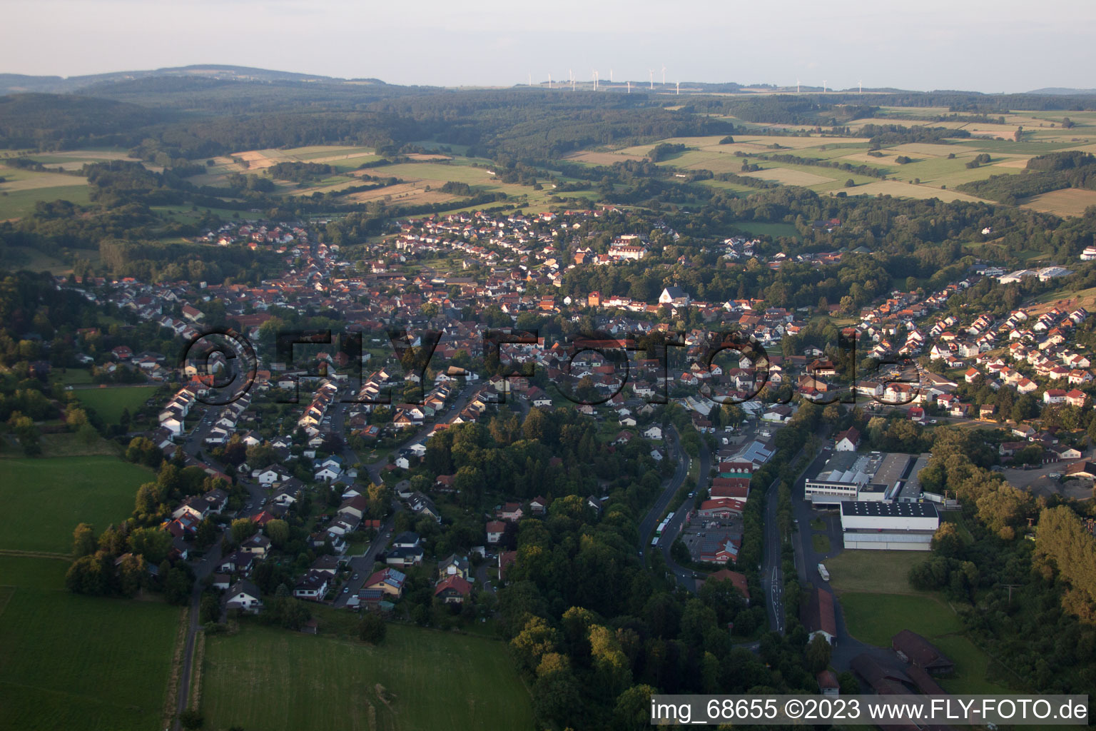 Luftaufnahme von Gedern im Bundesland Hessen, Deutschland