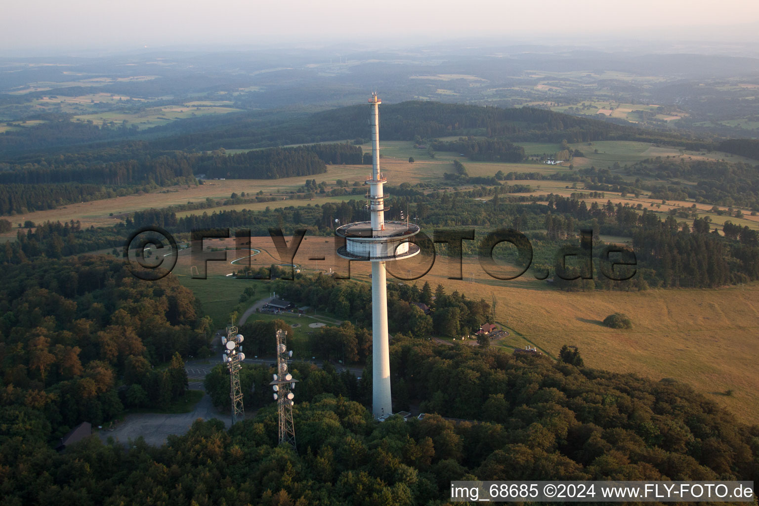 Hoherodskopf im Bundesland Hessen, Deutschland aus der Luft