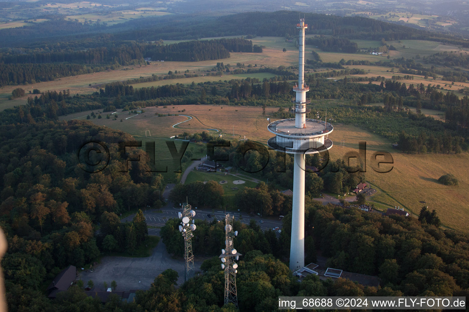 Hoherodskopf im Bundesland Hessen, Deutschland von oben gesehen