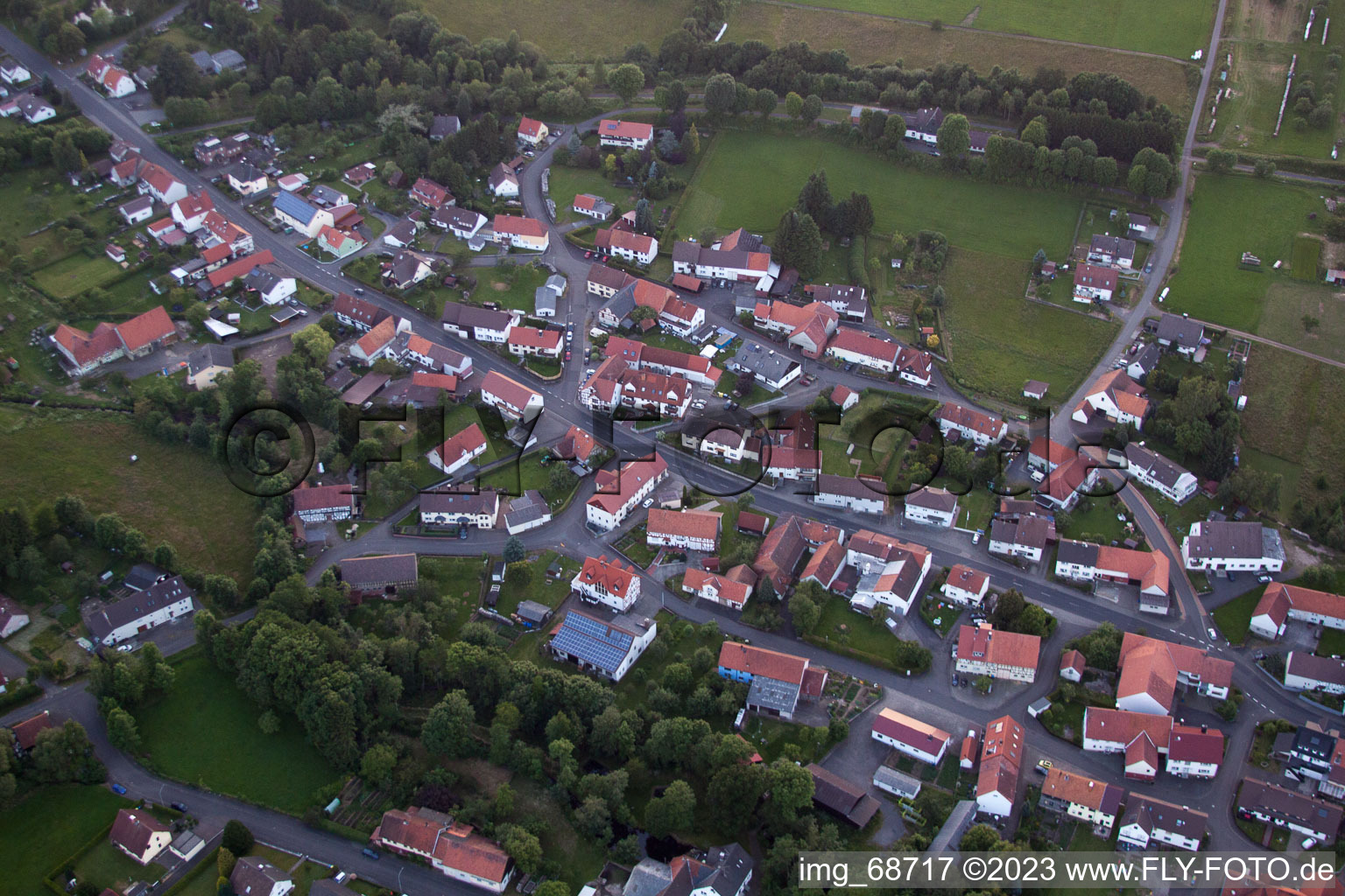 Luftbild von Ilbeshausen im Bundesland Hessen, Deutschland
